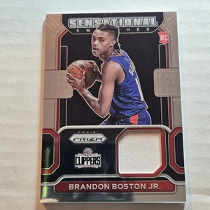 2021-22 Prizm Sensational Swatches Brandon Boston Jr. RC #SW-BBS LA Clippers - Foto 1 di 2