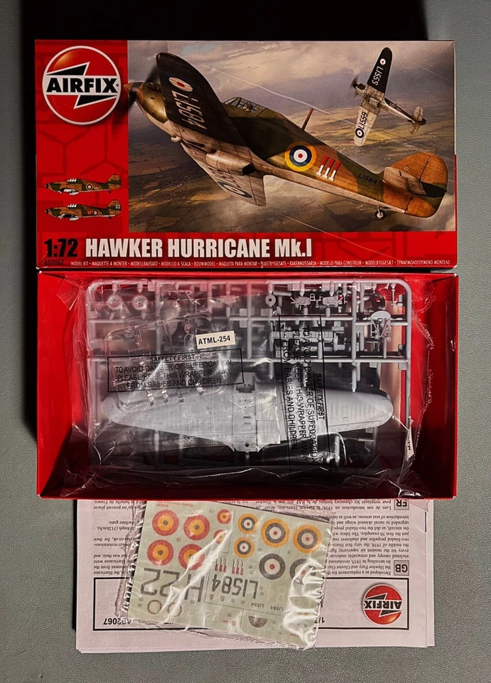 AIRFIX A02067 - HAWKER HURRICANE Mk.I - 1/72 PLASTIC KIT - Immagine 1 di 1