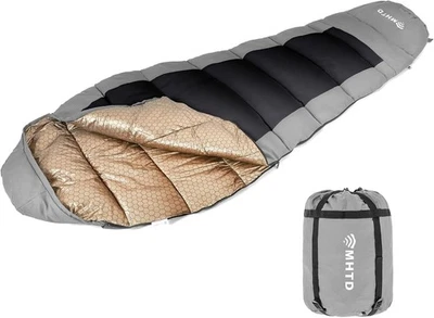 Saco de dormir momia de lona de algodón certificado por SGS 14 ° F ~ 46 ° F, resistente todo mar Foto 1 de 4