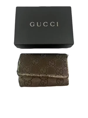 Gucci Key Wallet Key Case 6 Hooks Leather Brown w/BOX USED Y0315-78 - Image 1 of 4