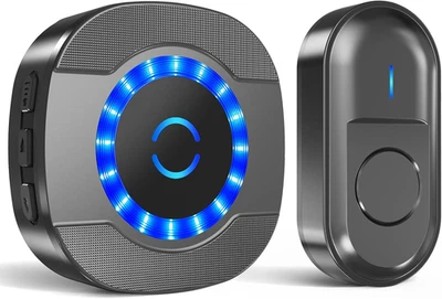 Campanello Senza Fili Da Esterno, Impermeabile per Esterni, 300M Operativo a Gra - Immagine 1 di 4