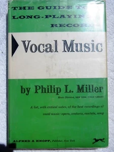 Philip L MILLER VOCAL MUSIC Guide to Long Playing Records DISCOGRAPHY Opera Lied - Picture 1 of 2