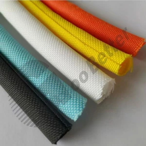 Split Braided Cable Sleeving Φ5mm Φ8mm~Φ60mm 5 Colours Self-Wrap Around Tubing - Picture 1 of 10
