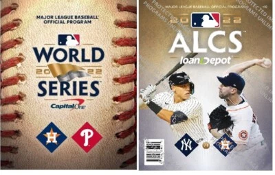 2022 MLB WORLD SERIES + ALCS PROGRAM SET (2) HOUSTON ASTROS CHAMPS - Image 1 of 4