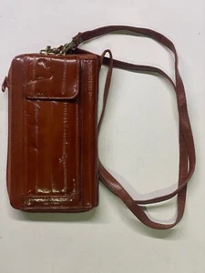 Beautiful Lee Sands Crossbody Eel Skin Billfold Clutch - Picture 1 of 3