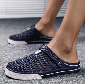 NEW mens sturdy beach shower clogs slip-on sandals - Picture 1 of 6