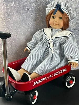 12.5" RED RADIO FLYER METAL WAGON for American Girl, 18" Dolls, Bears, etc. - Image 1 of 4