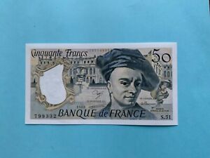 Billet de 50 Francs Quentin De La Tour tout neuf de 1988