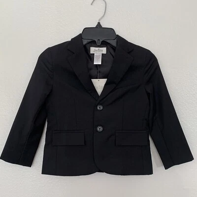 Jaqueta Janie And Jack Ocasião Especial Masculina Terno Preto Tamanho 4 Nova - Imagem 1 de 4