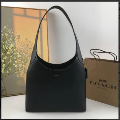Bolso de Hombro COACH CU068 Brooklyn 28 Cuero Grano Natural Negro Outlet NUEVO SMM Foto 1 de 4