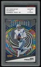 DAK PRESCOTT 2021 PANINI INSTANT SUPERNOVA 1ST GRADED 10 FOOTBALL CARD COWBOYS