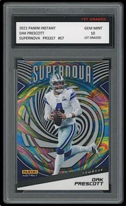 TARJETA DE FÚTBOL AMERICANO VAQUEROS DAK PRESCOTT 2021 PANINI INSTANT SUPERNOVA PRIMER GRADO 10 - Imagen 1 de 1