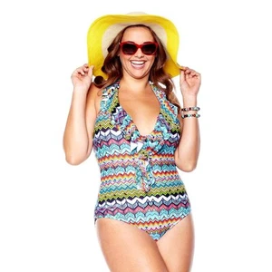 Jessica Simpson Gurney's Inn Neckholder 1-teiliger Badeanzug 249767 - Bild 1 von 3