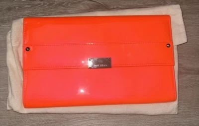 Bolso de Mano Jimmy Choo Neón Naranja Llama Reese Foto 1 de 4
