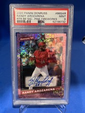 2020 Donruss Randy Arozarena Retro 1986 Auto Pink Refractor /49 PSA  9 RC Pop 4