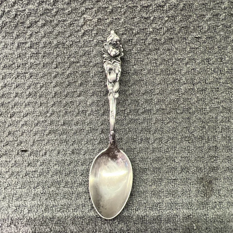 Watson Mechanics Sterling Co. Flower of the Month (August) Sterling Spoon 3.75” Cover