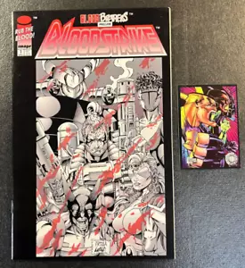 BLOODSTRIKE 1 ROB LIEFELD DAN FRAGA IMAGE COMICS NM WITH CARD SPAWN HAUNT - Picture 1 of 2