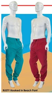Rusty Mens Hooked in Beach Pant BNWT Cranberry & Pacific *5 LEFT* Free Exp Post - Picture 1 of 6