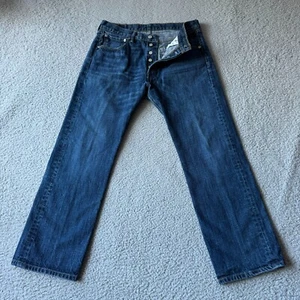 Pantalones de mezclilla vintage Levis 501 para hombre 34x30 azul calce recto botón mosca clásicos - Imagen 1 de 11