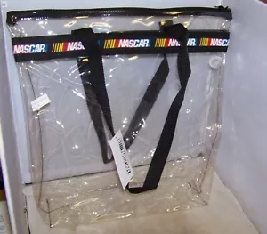 VINTAGE NASCAR RACING BAR LOGO CLEAR TRACK TOTE BAG CARRY BAG LARGE NWT - Picture 1 of 2