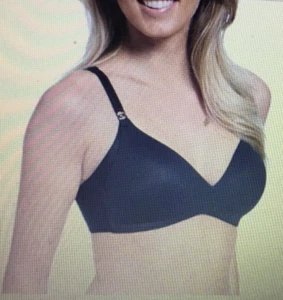 NEW WARNER'S Women No Side Effects Wire Free Bra Black 34C NWT JJ69 - Picture 1 of 1