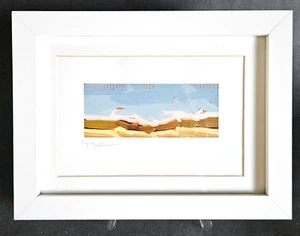 Modern Abstract Landscape Painting 8" X 6" R. Hartig PNW Artist Framed ONE piece - Picture 1 of 5