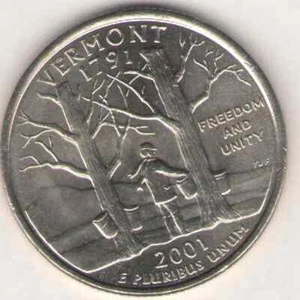 US. 2001-D. VM. Vermont Statehood (1791) Quarter. Uncirculated. - Picture 1 of 2
