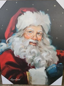 Dollar General Santa Painting Susan Comish 22x28" - Picture 1 of 2