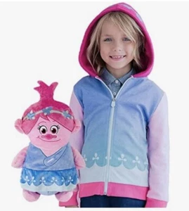 New Trolls POPPY 2in1 Transforming Cubcoats Stuffed Animal Plush Hoodie, Size 3 - Picture 1 of 6