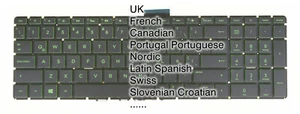 Laptop Keyboard For HP Pavilion Power 15-cb 15-cb000 15t-cb000 CTO Green Backlit - Imagen 1 de 11