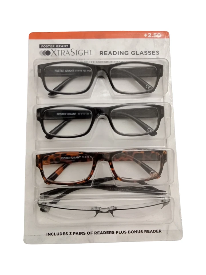 Gafas de lectura XtraSight de Foster Grant Teddy + Pete (paquete de 4) Foto 1 de 1