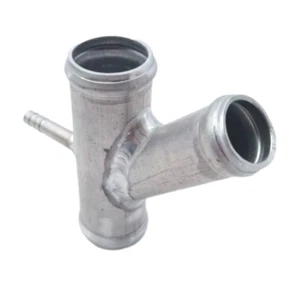 Aluminium Coolant Y Hose Pipe Flange Housing For 1K0121087H 2.0 TFSI VW - Picture 1 of 8