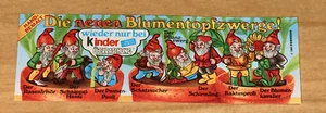 Beipackzettel - Die neuen Blumentopfzwerge 1989 Rückseite 4 Zeilen ORIGINAL - Bild 1 von 2