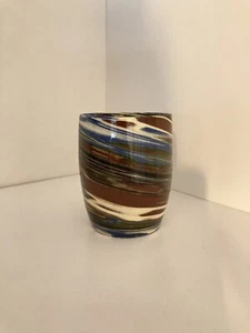 Vaso in ceramica lanciato a mano Desert Sands Mission Swirl o coppa tono terra USA Nevada - Foto 1 di 6