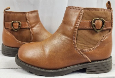 Carter's Botín Imitación Cuero, Cremallera Lateral/Decoración, Marrón, Niña Niño Talla 8M Foto 1 de 4