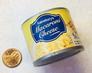 VTG Fake Play Food Replica Sainsbury Macaroni Cheese Can Mac N Cheese 3D MAGNET - Picture 1 of 1