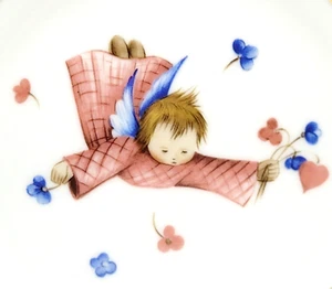 Cute Angel Flying Berta Hummel Museum Miniature Plate 1978 Schmid Germany 4 Inch - Picture 1 of 8