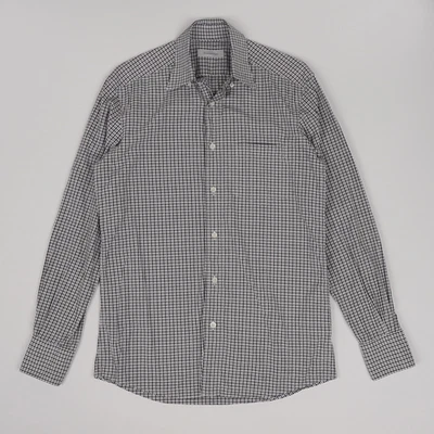 Ermenegildo Zegna Check Plaid Shirt Black White Gray - Image 1 of 4