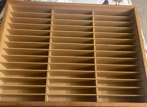 Napa Valley Box Co. 42-Hole Wood VHS Video Cassette Wooden Organizer - Picture 1 of 13