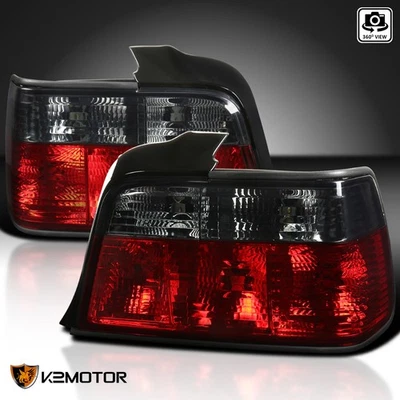 Red/Smoke Fits 1992-1998 BMW E36 3-Series 318i 4Dr Sedan Tail Lights Brake Lamps Foto 1 de 4