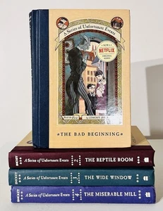 Lemony Snicket: A Series of Unfortunate Events Books 1-4 1st Ed 1999 Hardcover - Picture 1 of 8