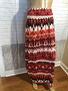 Maxi falda geométrica para mujer IN Studio 2XL negra multicolor - Imagen 1 de 6
