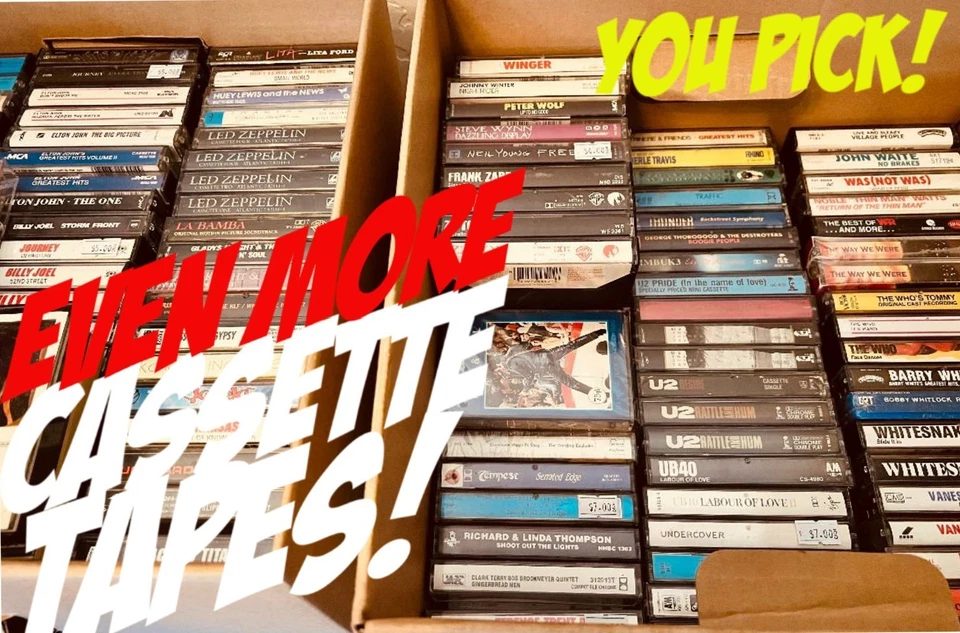 EVEN MORE CASSETTES! YOU PICK! $2.00 + UP! Rock/80's/Funk/New Wave, ETC.. - Imagem 1 de 1