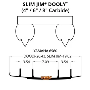 Woodys Dooly Carbide Wear Rods-8in. for 2007-2008 Yamaha PZ50MT Phazer Mountain - Picture 1 of 2
