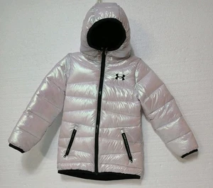 Under Armour Kids Youth Girls Sz Size 4T 4 T Puffer Jacket Cold Gear Pearl - Picture 1 of 12