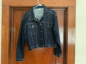 Vintage Watch LA Cropped Denim Jacket XL - Picture 1 of 4