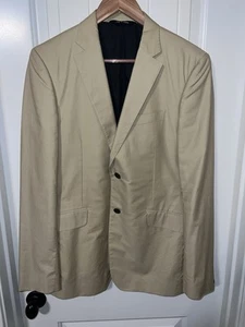 Rag & Bone Beige Khaki Tan Cotton 2-Button Slim Fit Blazer Suit Jacket 38R - Picture 1 of 17