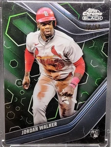 2023 Topps Chrome Black - Jordan Walker #65 Green Refractor Rookie /99 Cardinals - Picture 1 of 2