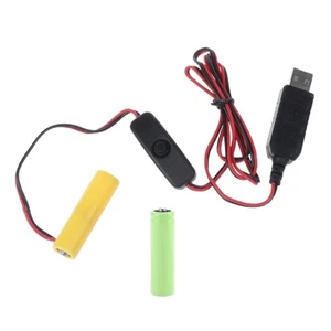 Universal 3V 2Pcs AA LR6 Battery Eliminators USB Power Supply Cable with - Picture 1 of 8
