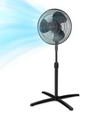 16 inch Pedestal Fan for Bedroom , Oscillating Fan, 3-Speeds, 90° Oscillation... - Image 1 of 4